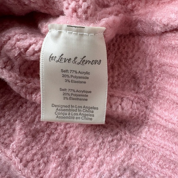 For Love & Lemons Billie Cropped Long Sleeve Cardigan Sweater - Picture 7 of 11